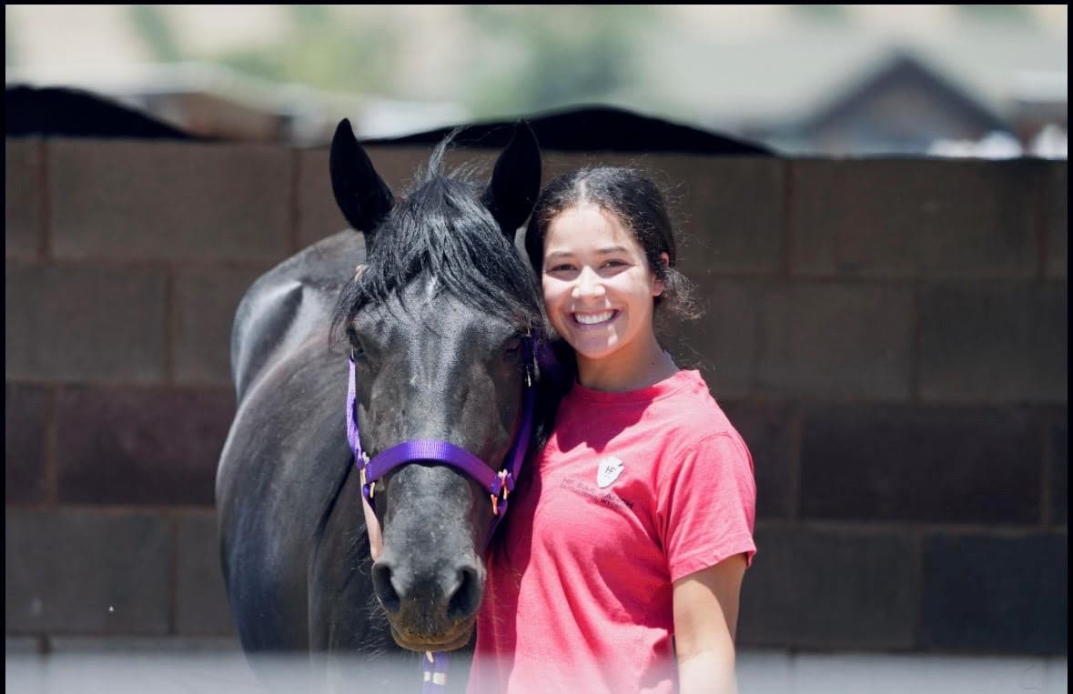 Rena with one of her horses